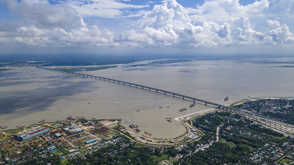 The first pass section of the Padma Bridge Railway Link in Bangladesh has started train trial operation